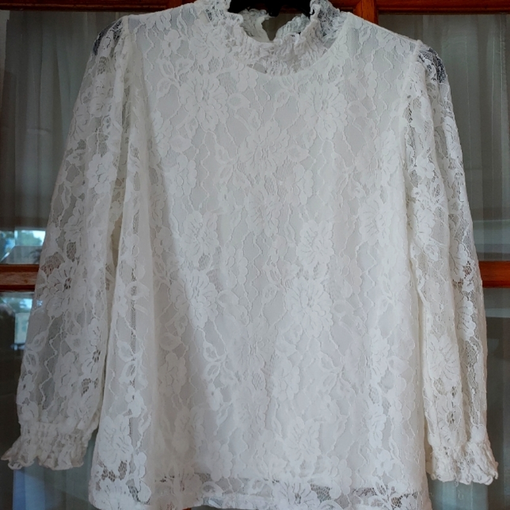 Alice Blue Lace blouse